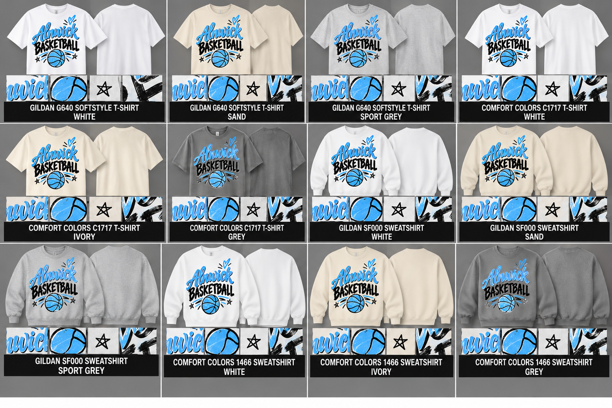 Alnwick Basketball – Light Blue & Black