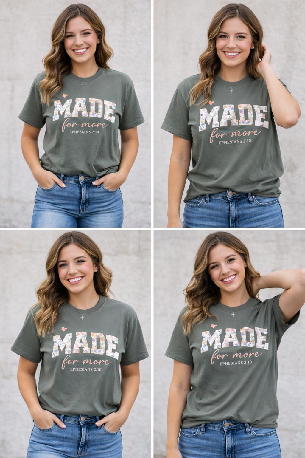 Made for More Christian Floral Tee
